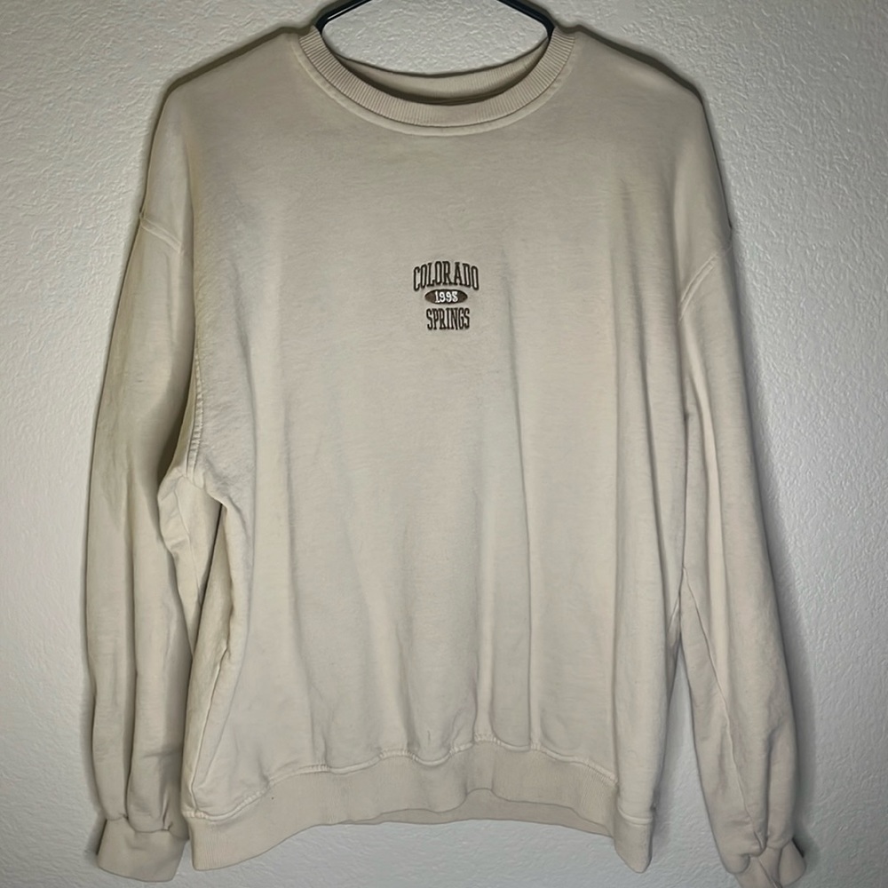Urban Outfitters cream crewneck